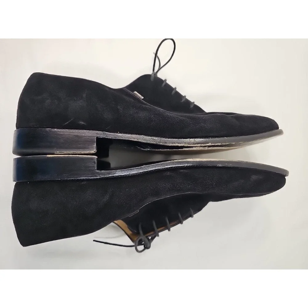 Moreschi Men's Black Suede Oxford/ Loafers Shoes - Made In Italy-US 14